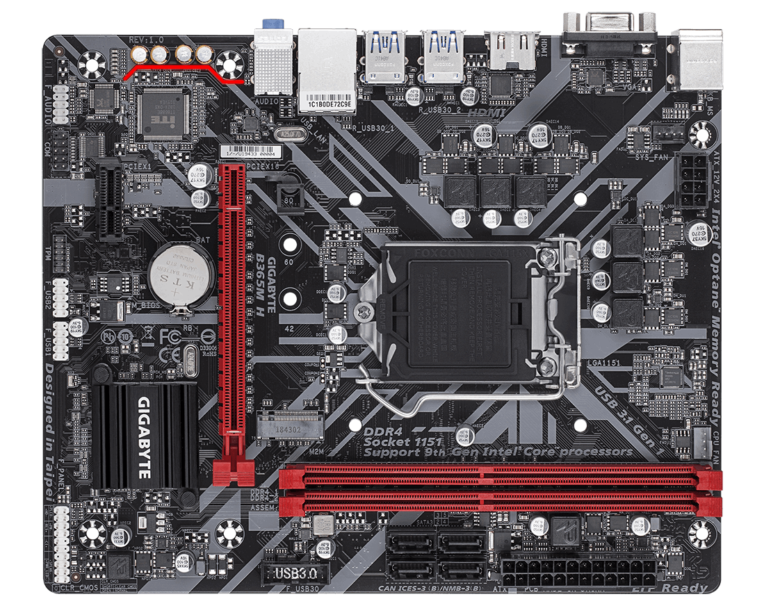 GIGABYTE B365M H DDR4 2666MHz HDMI VGA mATX 1151p