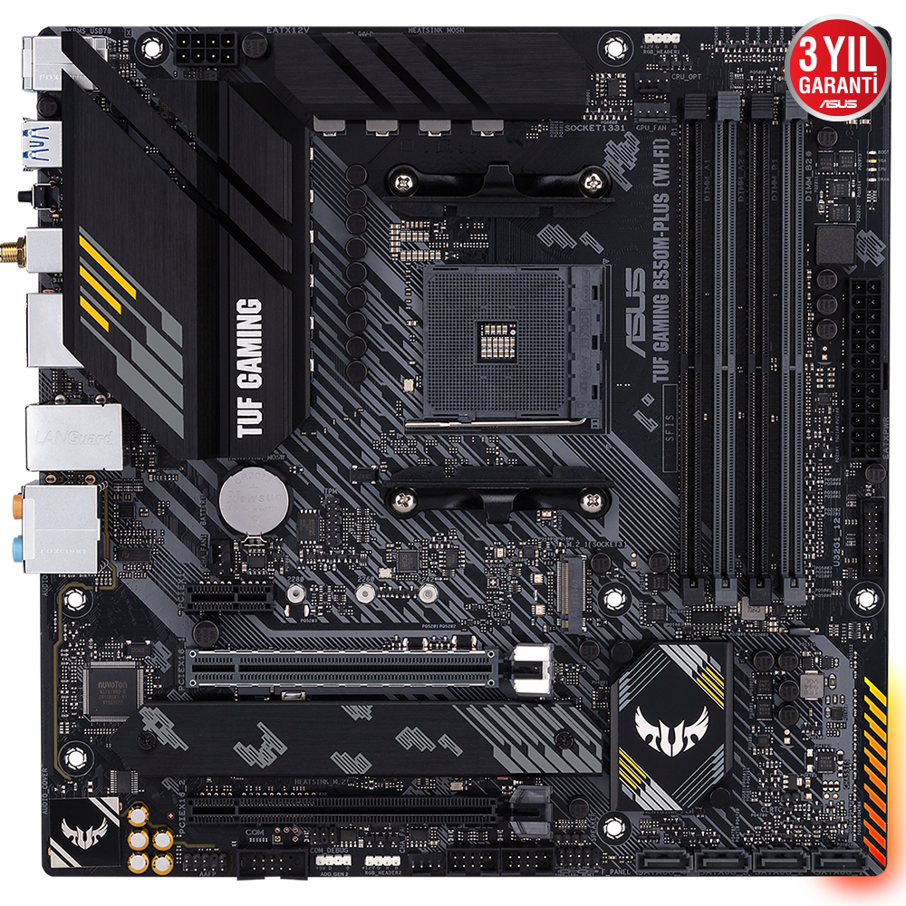 ASUS TUF GAMING B550M-PLUS (WI-FI) DDR4 4600(O.C)/2133Mhz AM4