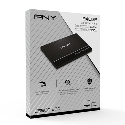 PNY CS900 240GB 535/500MB/s 2.5" SATA3 SSD Disk (SSD7CS900-240-PB)