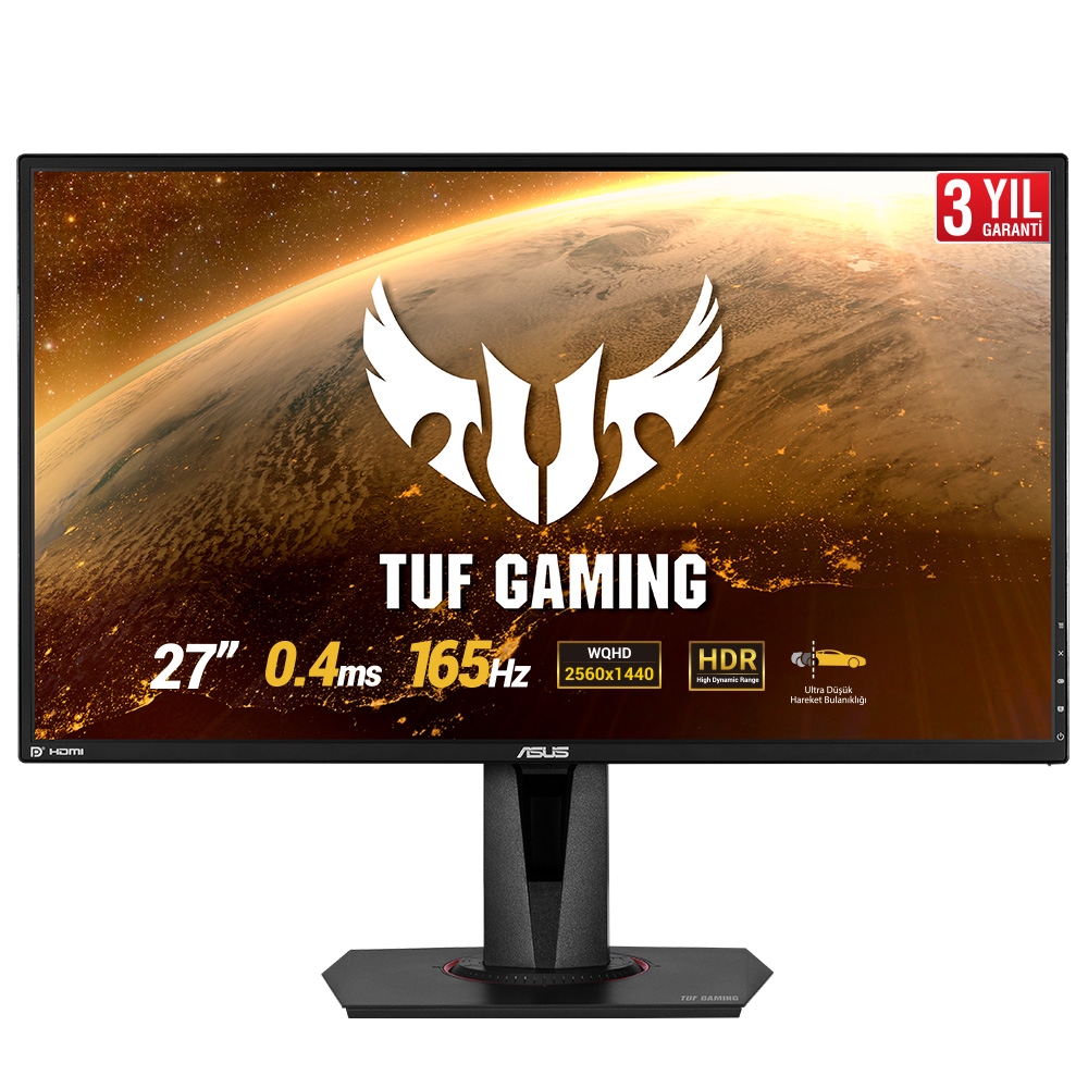 27 ASUS TUF VG27BQ 2K 0.4MS 165HZ HDMI DP MM VESA GAMİNG