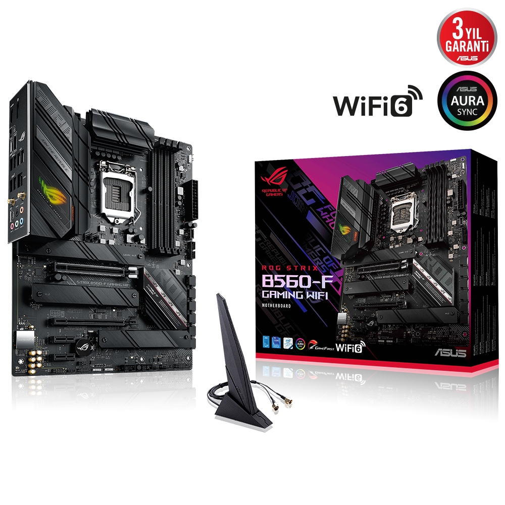 ASUS ROG STRIX B560-F GAMING WIFI 2933Mhz(OC) DDR4 M.2 DP WIFI ATX 1200p