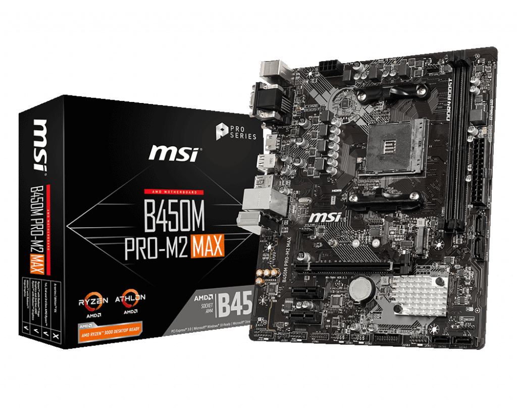 MSI B450M PRO-M2 MAX DDR4 VGA DVI-D HDMI mATX