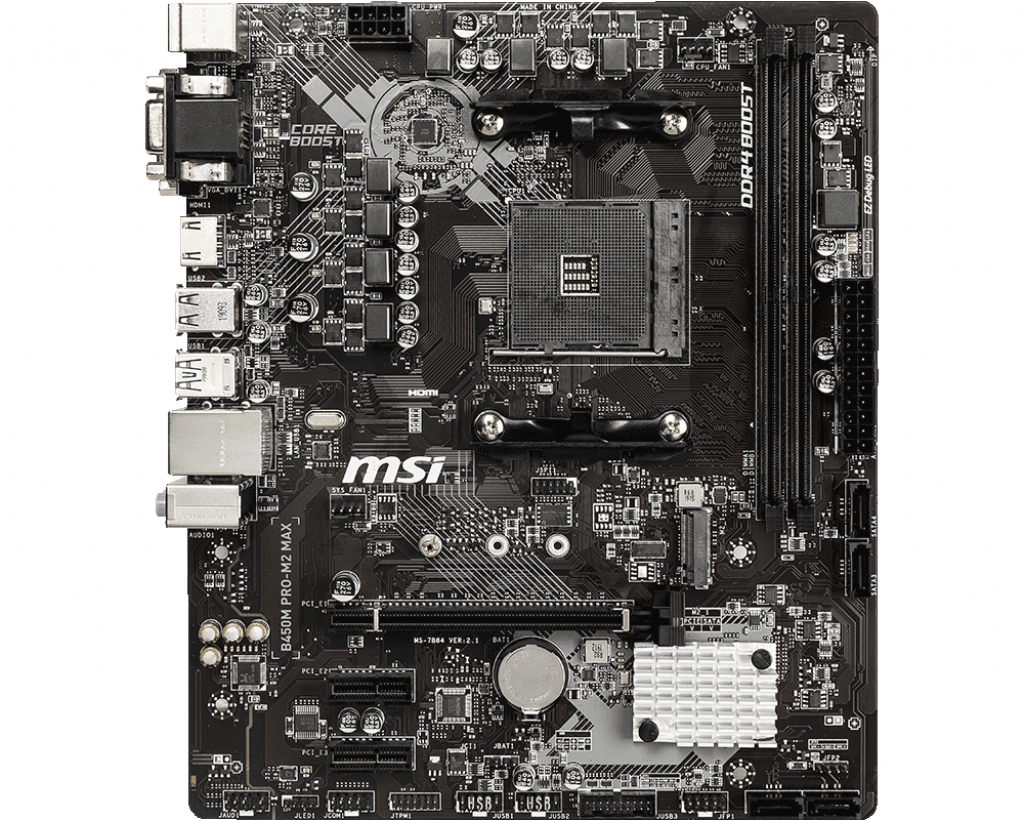 MSI B450M PRO-M2 MAX DDR4 VGA DVI-D HDMI mATX