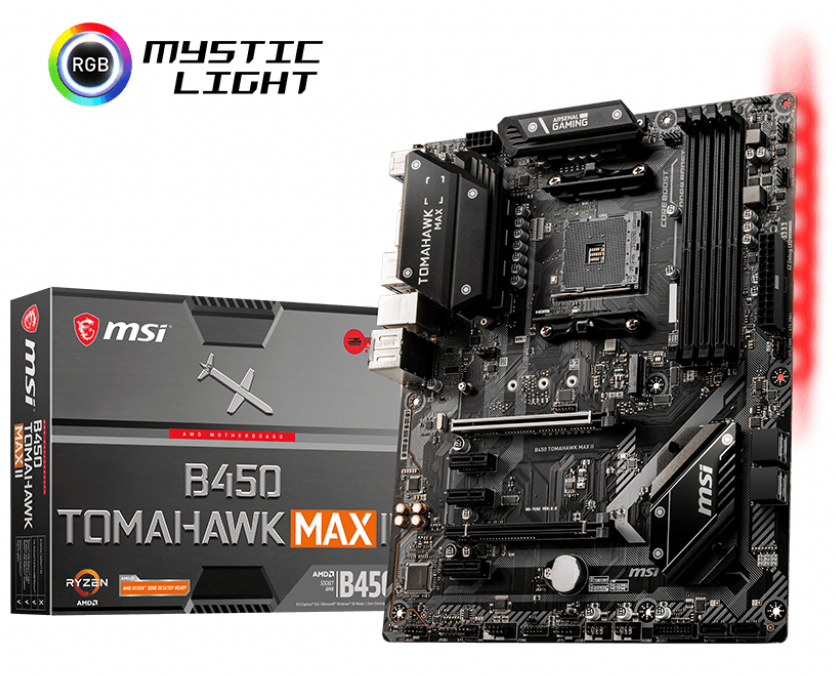 MSI B450 TOMAHAWK MAX II DDR4 3466Mhz(OC) HDMI M.2 ATX RGB AM4