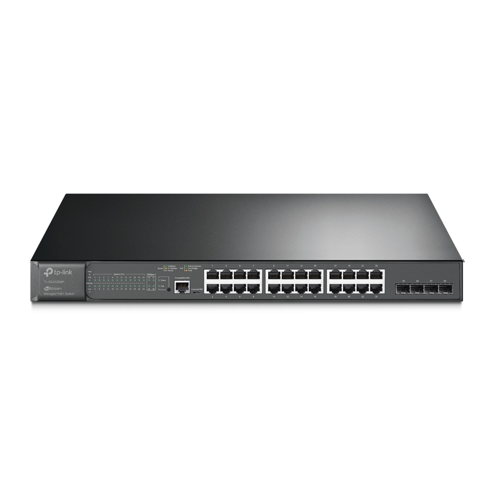 TP-LINK TL-SG3428MP JETSTREAM 28PORT GIGABIT 24P POE SWITCH 4 SFP