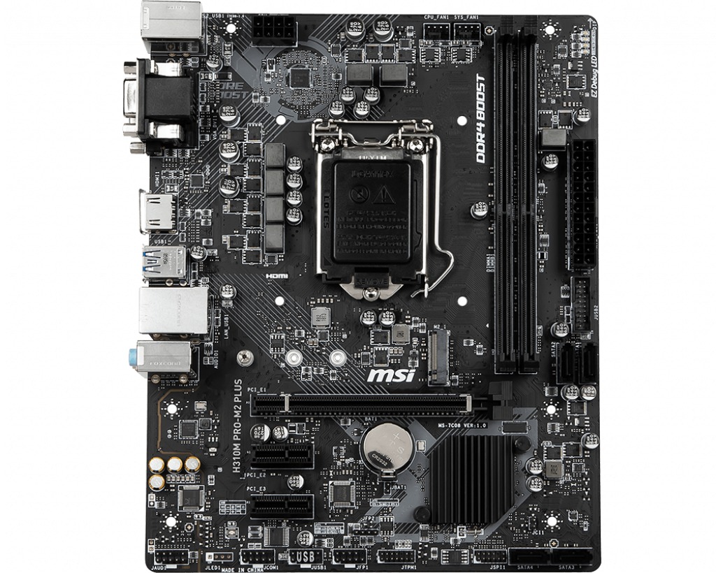 MSI H310M PRO-M2 PLUS DDR4 2666 DVI HDMI M.2 1151p