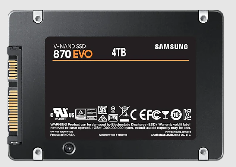 4TB SAMSUNG 870 EVO 560/530MB/s MZ-77E4T0BW SSD