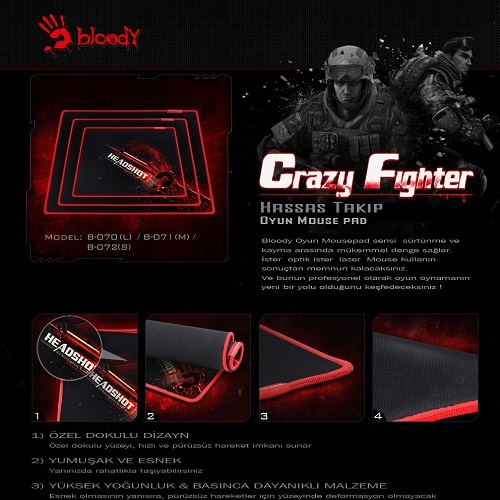 BLOODY B-080 MOUSE PAD LARGE (430x350x4m)