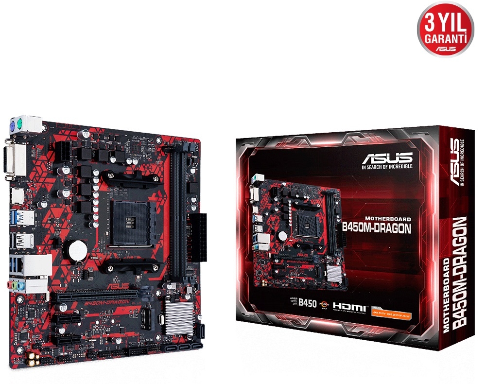 ASUS B450M DRAGON AMD B450 SOKET AM4 DDR4