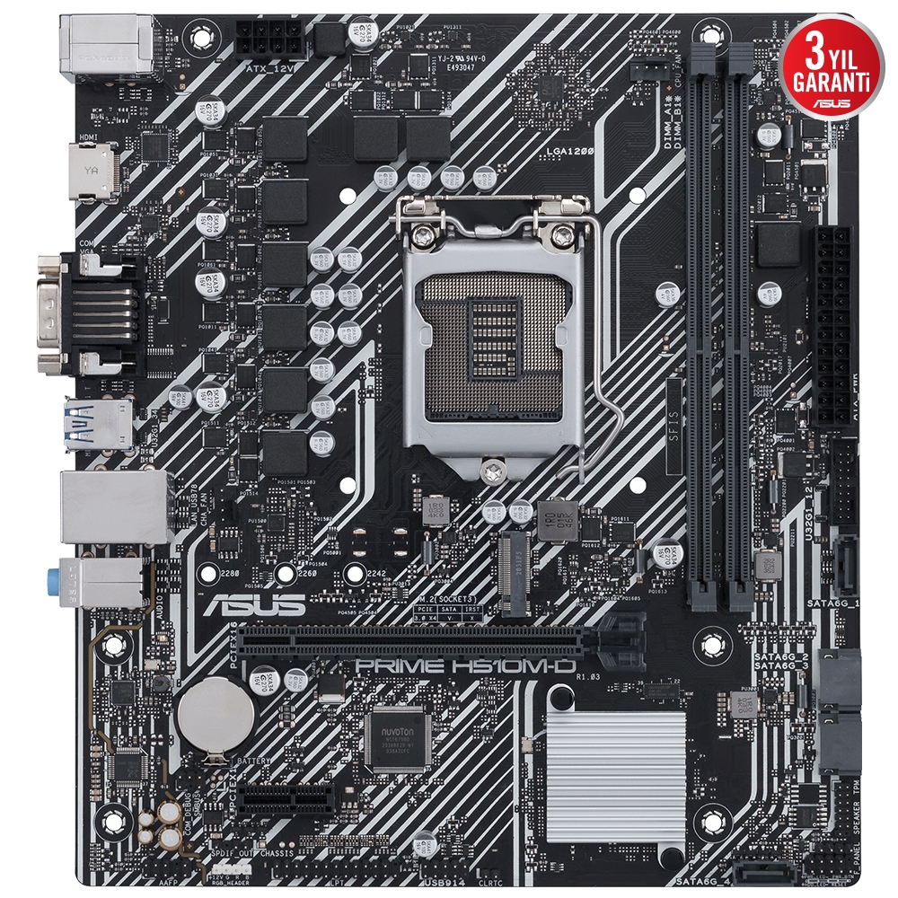 ASUS PRIME H510M-D 3200(OC) DDR4 mATX 1200p