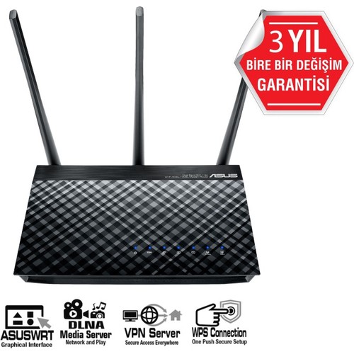 ASUS DSL-AC51 AC750  ADSL+ VDSL KABLOSUZ MODEM VPN