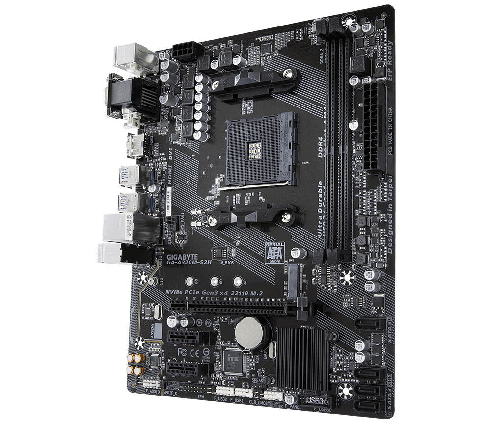 GIGABYTE GA-A320M-S2H DDR4 HDMI USB3.1 M.2 AM4