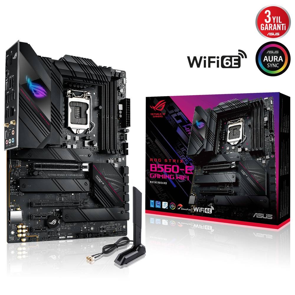 ASUS ROG STRIX B560-E GAMING WIFI 5333MHz(OC) HDMI DP M.2 ATX 1200p