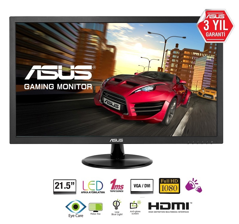 21.5 ASUS VP228HE FHD LED 1MS HDMI VGA