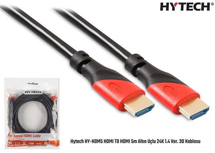 HYTECH HY-HDM5 HDMI TO HDMI 5METRE 24K DATA KABLO