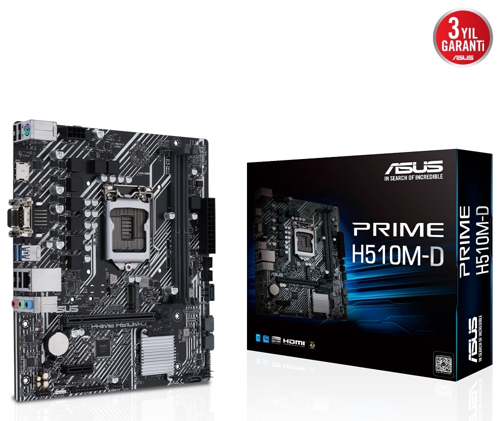 ASUS PRIME H510M-D 3200(OC) DDR4 mATX 1200p