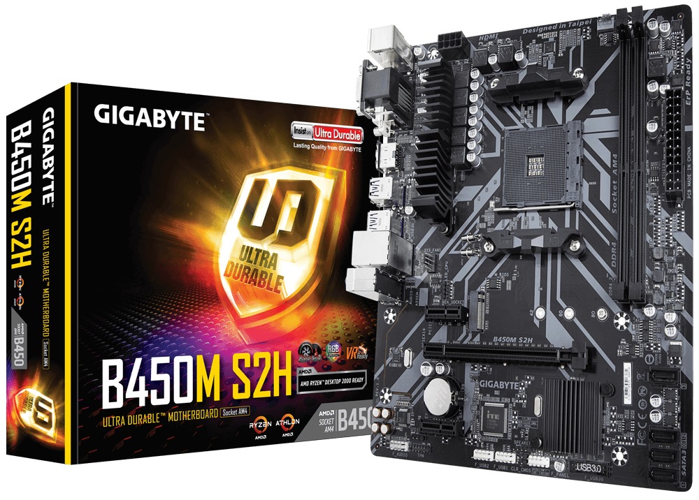 GIGABYTE B450M S2H AMD B450 DDR4 M2 mATX