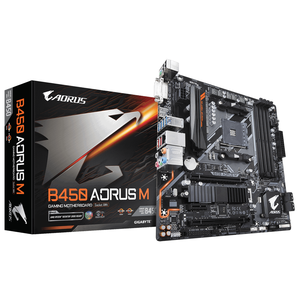 GIGABYTE B450 AORUS M DDR4  M.2 mATX AM4