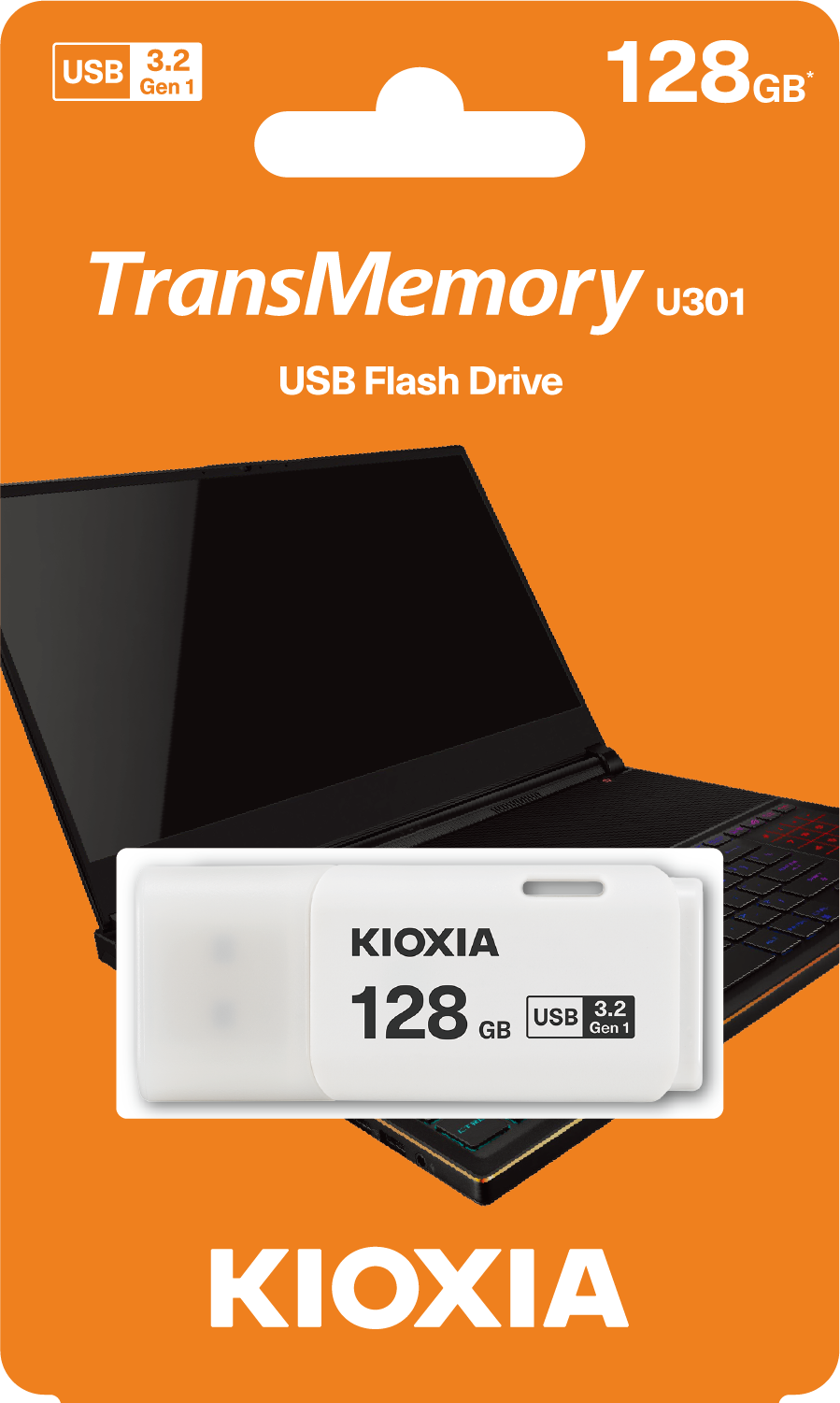 128GB USB3.2 GEN1 KIOXIA BEYAZ USB BELLEK LU301W128GG4